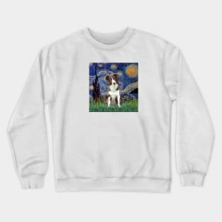 Starry Night Adapted to Include a Border Collie Crewneck Sweatshirt